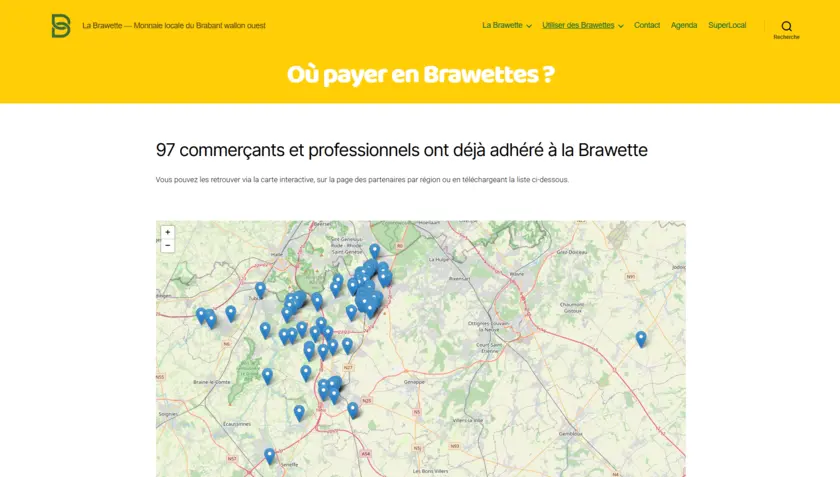 Page des événements de Resto